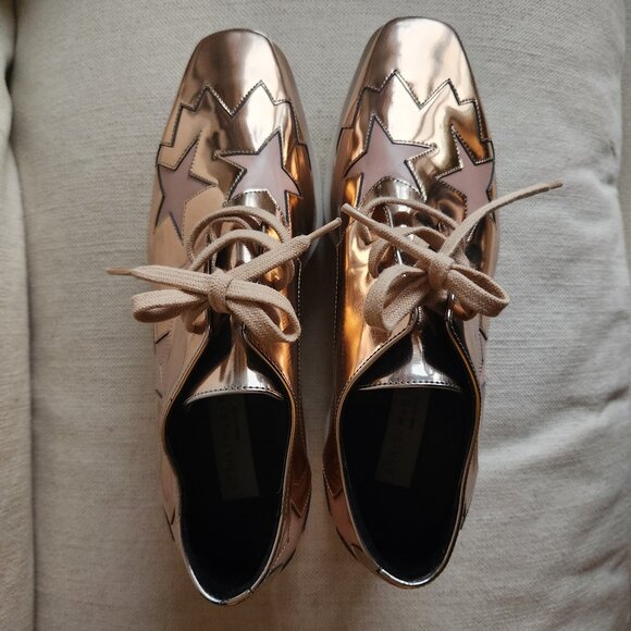 Stella McCartney Elyse Rose Gold Star Platforms - EUC - Picture 3 of 14